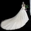 Main wedding dress 2022 autumn and winter new bridal dress long-sleeved big tail luxury forest fantasy princess