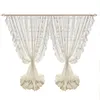 Curtain & Drapes European French White Embroidery Tulle Princess Sheer Curtains With Lace Romantic Voile For Living Room Bedroom GauzeCurtai