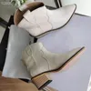 White Isabel Paris Marant Ankle Boots äkta läder Dewina Fashion Show Catwalk Shoes2790317