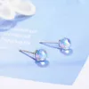 LEKANI Crystals from Swarovski Classic 925 Sterling Silver Bijoux Colorful Bead Ball Minimalist Women Stud Earrings Brincos