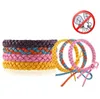 Pest Control Anti Mosquito Repellent Bracelet Stretchable Leather Woven Hand Wristband For Adult Children Bug Insect Protection