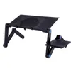 Hooks & Rails Cooling Fan Laptop Desk Portable Adjustable Foldable Computer Desks Notebook Holder With Mouse Pad