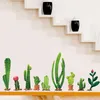 Adesivi murali Cactus Battiscopa PVC Pianta verde Decalcomania rimovibile Arte fai da te Sfondo Decorazioni per la casa