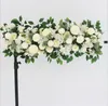 100cm custom wedding flower wall arrangement supplies silk peonies artificial row decor for iron arch backdrop
