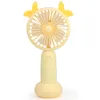 Partij gunst buitenshuis Draagbare Hold Mini Electric Fan USB met lichte cartoon zak fans kantoor zomer geschenk 7 7LJ T2