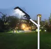 Hepsi Bir Tek Güneş Led Sokak Işık 30 W / 60 W LED Güneş Işık PIR Hareket Sensörü Zamanlama Lambası + Plaza Bahçesi için Uzaktan Kumanda