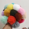 20 Teile/los Mode Nette Mädchen Geschenke Flauschigen Nachahmung Banny Gummibänder Pompon Elastische Pferdeschwanz Halter Haar Zubehör