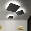 Luci da soffitto Lampada LED Minimalista moderno per il soggiorno Studio Camera da letto Corridoio interno quadrato Design della casa per la casa nera Design LightU2706