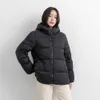 YAYA Donne Puffy Giacche Bianco Piumino Cappello Spessa Antivento Caldo Cappuccio Inverno Donna Parka Imbottito Cappotto Corto 211008