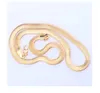 fashion necklace width 6mm flat bone snake chain Gold silver rose golde necklaces fit Men and women