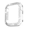 BLING CRYSTAL Two Rows Diamond Full Cover Skyddsfall PC Bumper för SmartWatch Apple Watch Iwatch Series 7 6 5 4 3 2 44mm 42mm 40mm 38mm 41mm 45mm