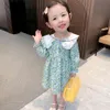 Toddler Girls Dress Floral Party Dress For Girls Lace Neck Children Dress Spring Autumn Girls Costumes Kids 210412