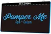 LC0068 Pamper Me Spa Salon Letrero Luminoso Grabado 3D