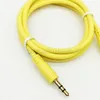 Câble Audio Jack 3.5 MM Mâle À Mâle 1M 2M Ligne Audio Aux Prise Plaqué Or Macaron Cordon De Silicone Pour Voiture Casque Haut-Parleur Fil Cordon De Haute Qualité