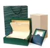 move2020 Green luxurywatch boxes br and factory supplier with original wooden watch case papers wallet cardboard box watches