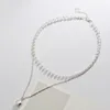 Hänghalsband xuan ngan säljer mode pärlchoker halsband och armband söt dubbel lager kedja för kvinnor smycken flicka gåva
