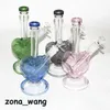 wholesale Heart Glass Bong Dab Rig Hookahs Water Pipes Bongs oil rigs heady bubbler ash catchers quartz banger with smoking filter bowl & downstem