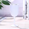 Coloured champagne glass 10oz Wine Tumbler Stainless Steel Goblet Double Walled Vacuum Insulated Unbreakable Cup Drinkware LLB12440
