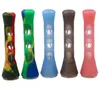 Roze Groen Blauwe Siliconen Smoking Pipe Glas Bongs 3.4 Inches Sigaret Hand Pipes Draagbare Mini Tabak Sigaretten Houder