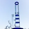 Trippel Beecomb Hookahs Rak typ Style Färgglada Bongs Vattenrör med glasskål DAB Rigs Oljeplattform Hookah Rökpipor 14.5mm Kvinnans ledning Heady Glass WP525