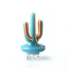 DHL !!! Cactus Glass Fumer Spinning Carb Cap Unique 35mmOD Coloré Heady Caps Pour Bord Biseauté Quartz Banger Nails Eau Bongs Dab Oil Rigs Pipes