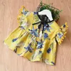 Retail Summer Girl Clothing Sets Cotton Linen Pineapple Pom T-shirt+Shorts 2Pcs Fashion Outfits C31 210610