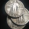 Pièces de monnaie debout du quart de liberté des états-unis, 33 pièces, 1917 à 1930 de différentes années, copie d'anciennes pièces de monnaie, objets de collection d'art