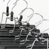 Zwarte houten stevige hangers, antislip collectie broek hanger voor broek, rok en broek, haarverlenging hanger door zee rrb13556