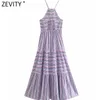 Women Fashion Colorful Stripe Print Sleeveless Elastic Halter Dress Female Sexy Backless Lace Up Boho Midi Vestido DS8246 210416