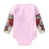 Pagliaccetti Born Baby Girl Clothes Infant Boy Tattoo stampato manica lunga Patchwork Pagliaccetto Body Bebes Body9453388