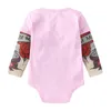 Rompers Born Bady Birgh Clothes Infant Boyタトゥープリント長袖パッチワークRomper Bodysuit Bebes Bodysuits7140947