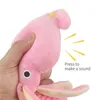 Juguete de calamar de dibujos animados para perros, pulpo, BB, mascota de peluche, juguetes de cuerda para cachorros, juguetes con chirrido rosa, suministros para mascotas