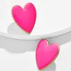 pendientes rosados ​​del corazón