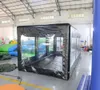 Tenda preta inflável da cabine de pintura da pintura de PVC de alta qualidade para cuidados de carro e tampa móvel da loja de limpeza com filtros de carbono