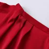 High End Acetic Satin Red Shirt Kvinnor Sommar Mode Temperament V Neck Half Sleeve Blusar Kontor Ladies Casual Arbeta Toppar 210604