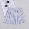 Różowe paski spódnice do Sweet Girls School Mini Vestido 2 3 4 6 8 10 12-letnie ubrania dla dzieci OKS194005 210331