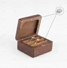 Jewelry Box Creative Wooden Ring Earring Pendant Storage Black Walnut Case Solid Wood Boxes sea ship