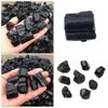 Obiekty dekoracyjne Figurki 100 g / paczka Natural Black Tourmaline Crystal Gemstone Speci Collectibles Decor Supplies Rock Kamień Szorstki Minera