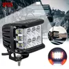 LED çalışma Işık çubuğu 4quot 45W araba küpü yan atıcı kapsül beyaz amber flaş lamba lambası SUV sürüş sis offroad çubuk iş ışığı D7572311