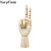 YuryFvna 2 pcs 5.5 Inch Wooden Human Mannequin 7 Drawing Manikin Hand Artist Model for Sketch 211101