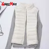 Garemay Winter Dames Down Vest Mode Vrouwelijke Mouwloze Jas Dames Jas Warm Plus Size Voor Dames S 211013