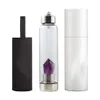 550ml Ny produkt Naturlig kristallstenvattenflaska Ametrhyst Towar Glass Cup Healing Obelisk Wand Elixir Quartz Y0910
