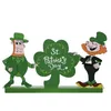 St. Patrick Festa Decorações Decorações Lucky Centerpiece Bonito Shamrock Sign Irish Table Topper ornamento