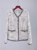 Women's Jackets Jacket Wool Tweed Plaid Fashion High Quality Simple Sexy Slim OL Ladies Coat T