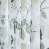 Elka Tulle Curtain do salonu Sypialnia Sheer Floral Haft Zabiegi okna 210712