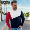 URSPORTTECH Mannen Hoodies Sweatshirt Streetwear Patchwork Hoody Trui Zwart Wit Hoodie Mannen Winter Fleece Sweatshirts Kleding 210528