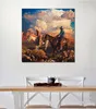 Maggiori Vader en Zoon Cowboy Schilderij Poster Print Home Decor Ingelijst of Unframed Fotopapier Materiaal