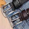 Belts Men's Retro Leather Belt Mesh Embossed Pin Buckle Casual Waist Brand Designer High Quality Alloy Genuine
