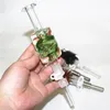 Kit de bong de néctar de vidrio de calavera de cachorros con puntas de cuarzo Hookahs Dab Straw Oil Ozugh