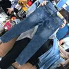 Streetwear High Taille Femme Mode Jeans Femme Filles Femmes Pantalon Pantalon Femme Jean Femme Denim Bagge Ripped Mom 211129